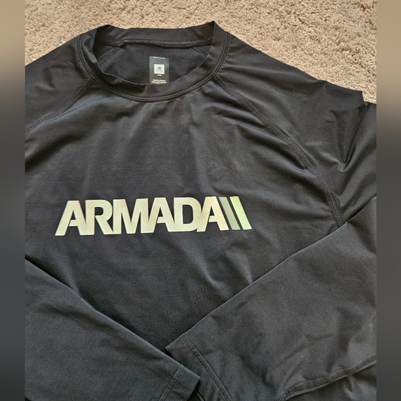 ARMADA ski Contra Baselayer Black Long Sleeve Top Mens Large Poly Elastane - Picture 1 of 9